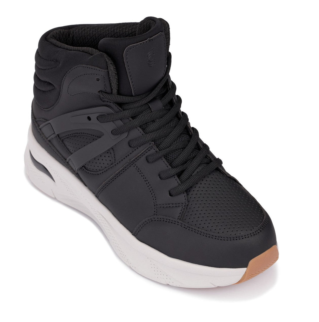 CALTO - S23411 - 3.2 Inches Taller (Black/Grey Sole) - High-Top Height-Boosting Sneaker