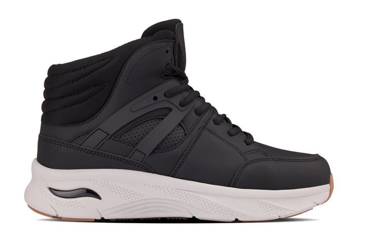 CALTO - S23411 - 3.2 Inches Taller (Black/Grey Sole) - High-Top Height-Boosting Sneaker