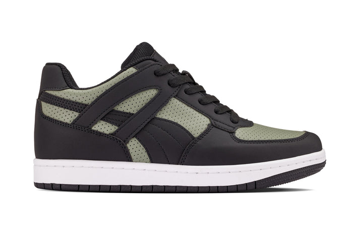 CALTO - S2533 - 2.2 Inches Taller (Black/Green) - Contemporary Casual Sneaker