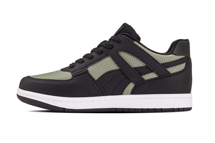 CALTO - S2533 - 2.2 Inches Taller (Black/Green) - Contemporary Casual Sneaker