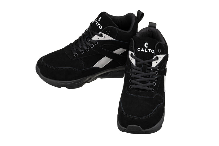 CALTO - S33594 - 4 Inches Taller (Black/Grey) - Sneakers