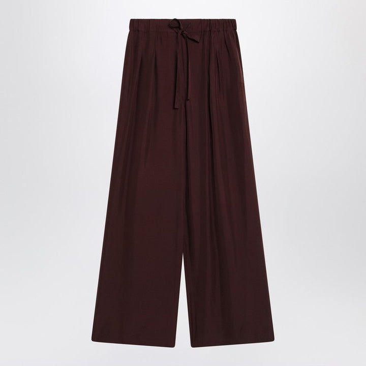 Loewe Bordeaux Palazzo Trousers In Silk Women