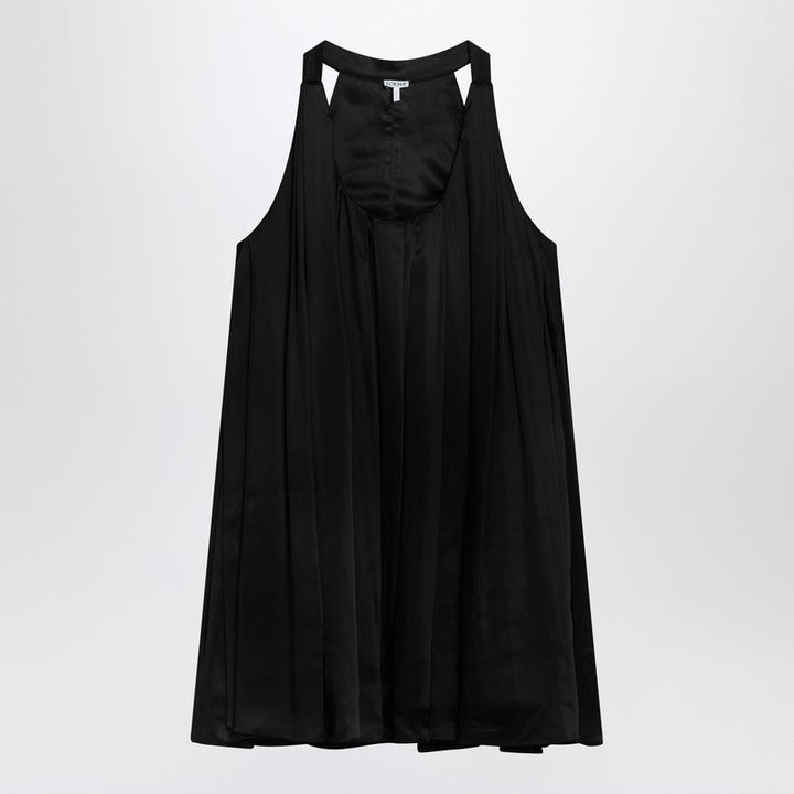 Loewe Black Viscose Trapeze Mini Dress Women