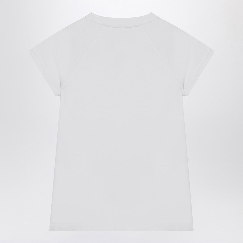 Loewe White Cotton-Blend T-Shirt With Anagram Logo Women