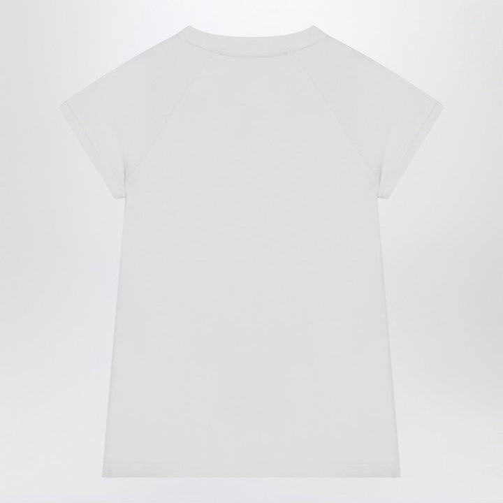 Loewe White Cotton-Blend T-Shirt With Anagram Logo Women