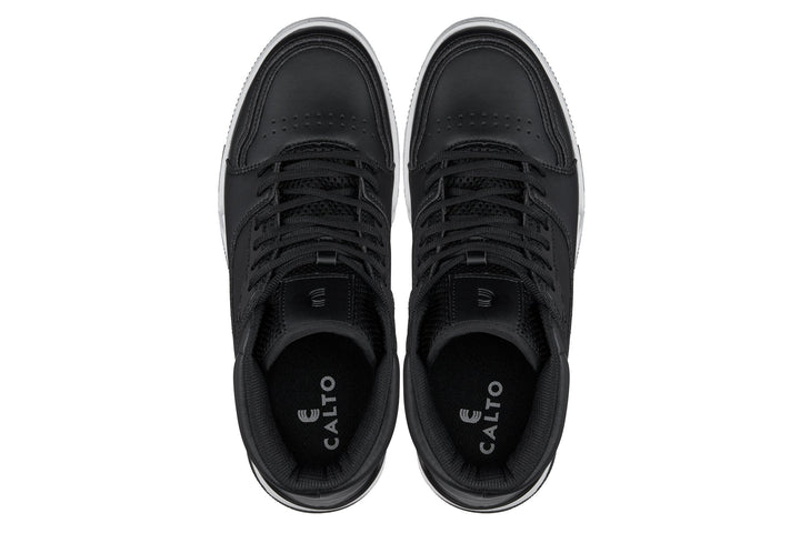 CALTO - S4750 - 3 Inches Taller (Black) - High Top Sneakers
