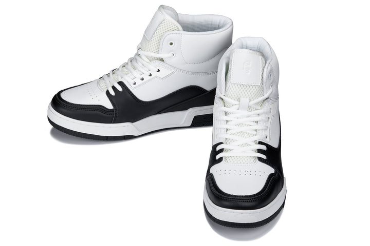 CALTO - S4752 - 3 Inches Taller (White/Black) - High Top Sneakers