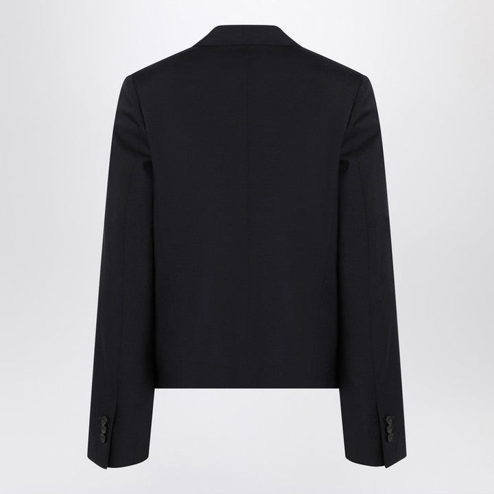 Loewe Navy Blue Single-Breasted Jacket In Wool Women