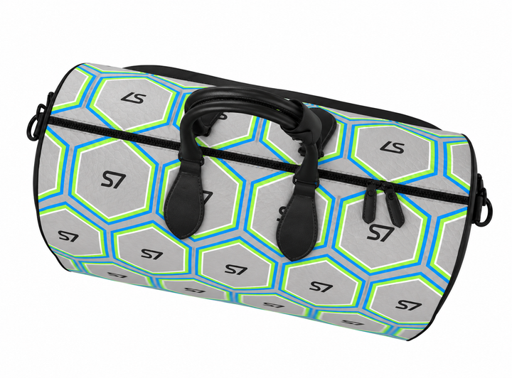 S7 HEX | Electric Blue &amp; Green Geometric Duffle Bag