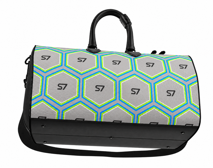 S7 HEX | Electric Blue &amp; Green Geometric Duffle Bag