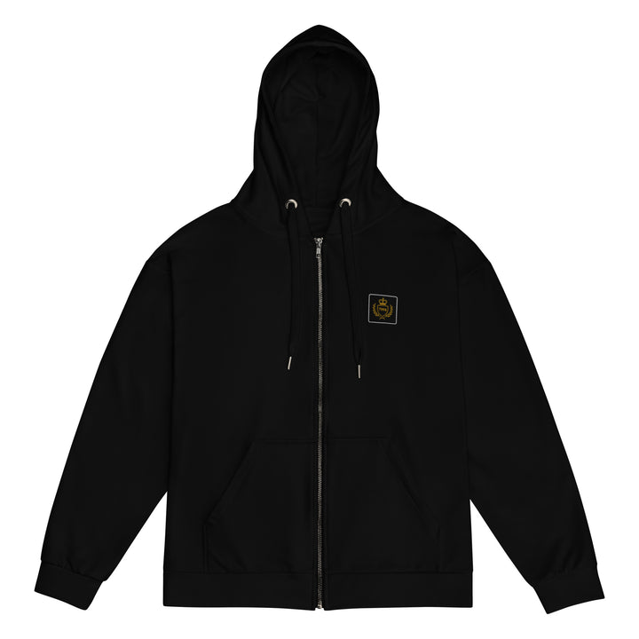 Front view of the black S7 Illuminatus limited-edition collector’s hoodie with S7 crest on the left chest