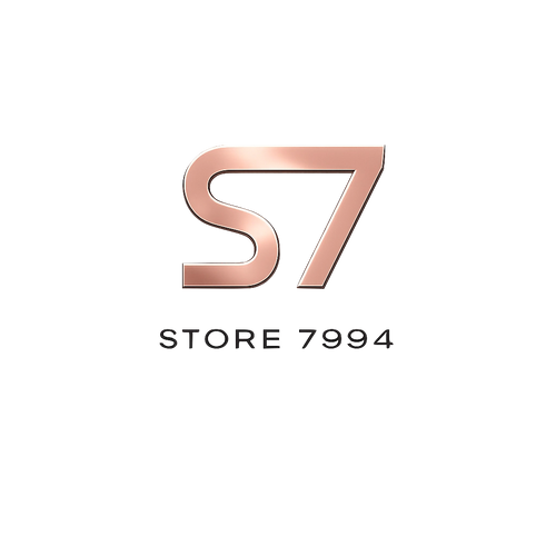 Rose gold 'S7' logo with 'STORE 7994' text on a white background
