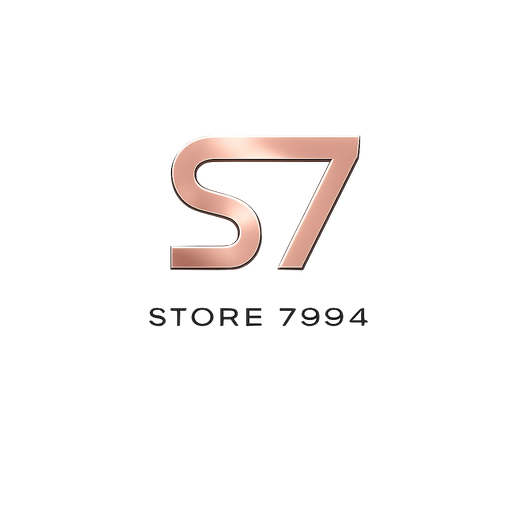 Rose gold 'S7' logo with 'STORE 7994' text on a white background