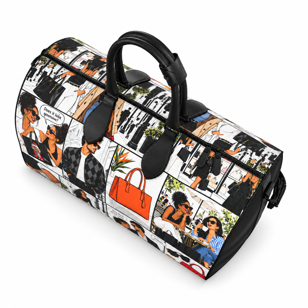 S7 Stylish Side of Town | Comic Print Leather Handbag