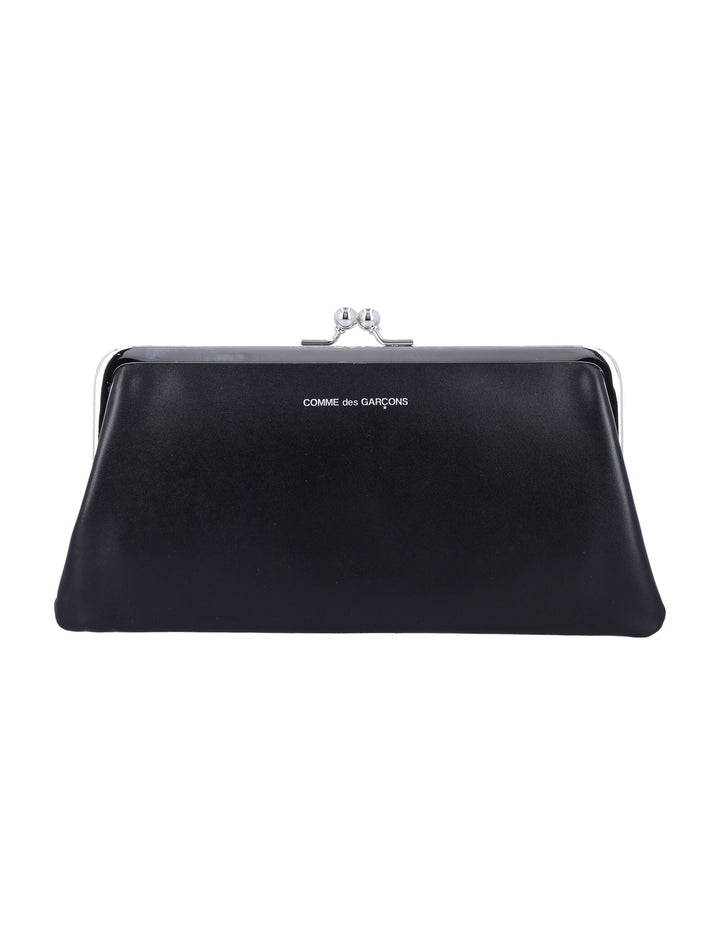 COMME DES GARÇONS WALLET Mini Kiss-Clasp Leather Purse