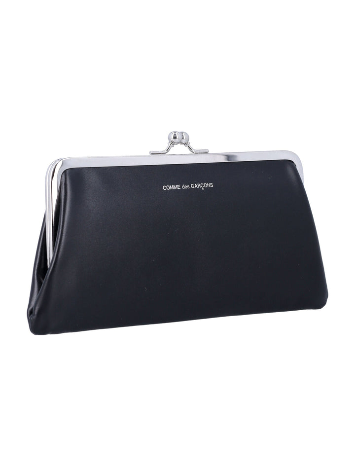 COMME DES GARÇONS WALLET Mini Kiss-Clasp Leather Purse