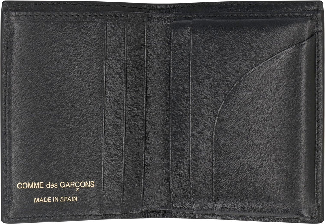 COMME DES GARÇONS WALLET Mini Leather Wallet with Polka-Dot Motif