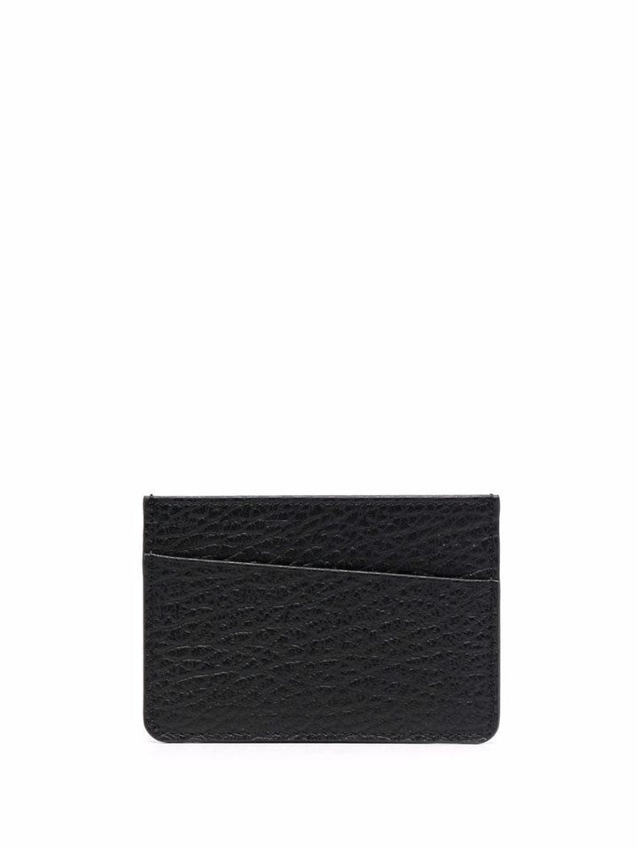 MAISON MARGIELA Mini Pebbled Calfskin Card Holder - Three Card Slots
