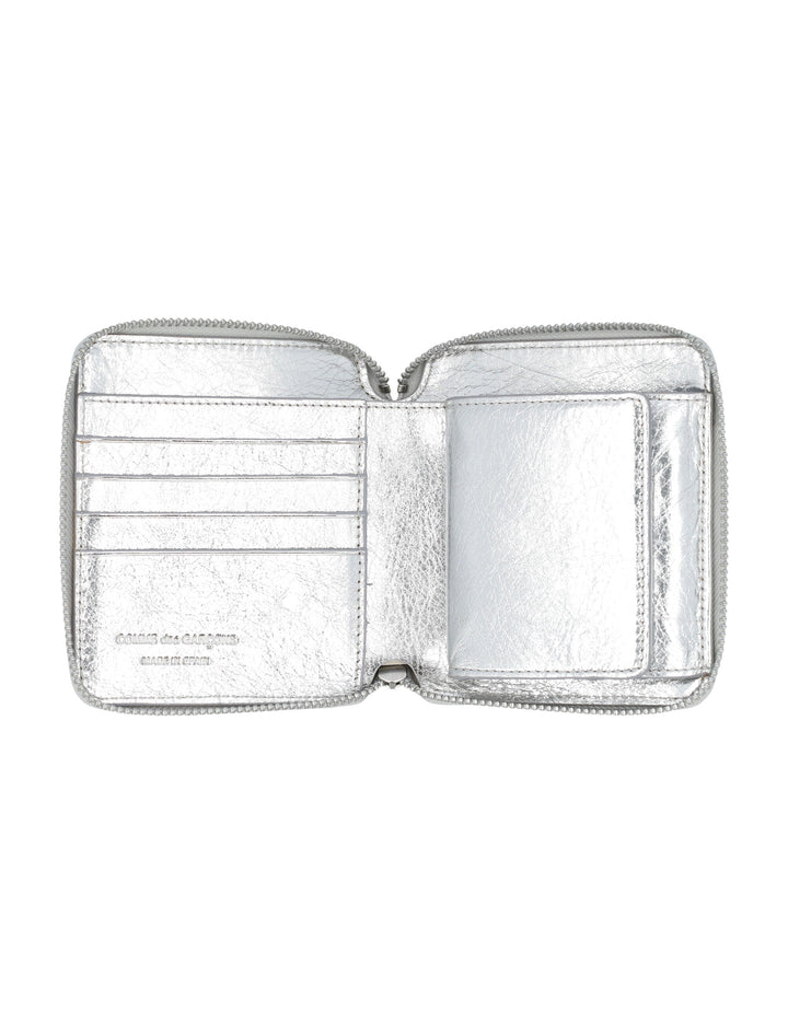 COMME DES GARÇONS WALLET Mini Metallic Zip Around Wallet - Small Leather Goods