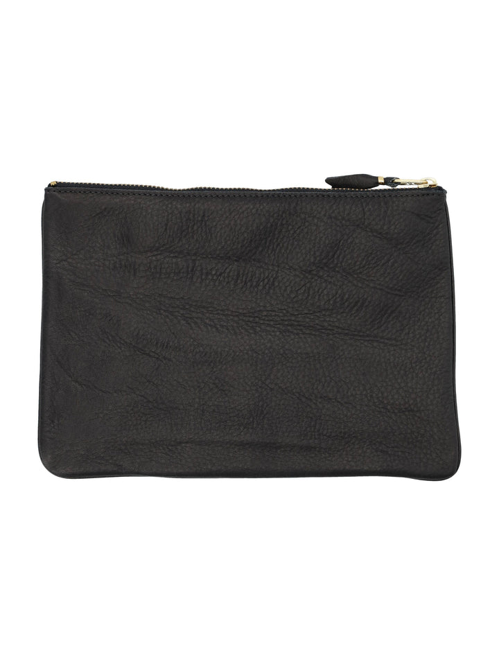 COMME DES GARÇONS WALLET Textured Leather Mini Pouch Handbag