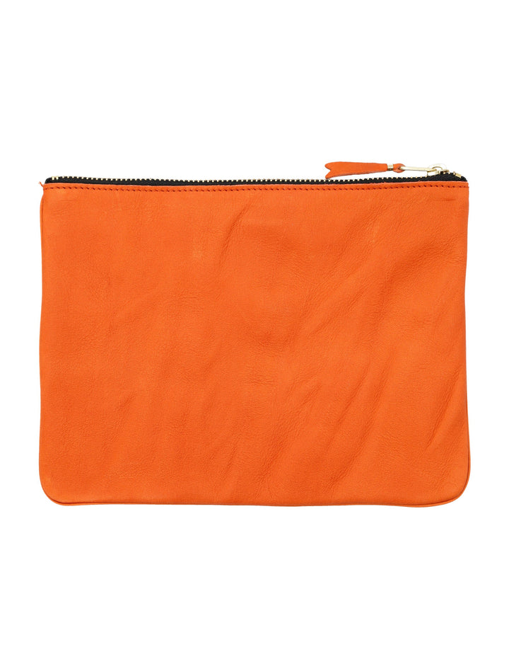COMME DES GARÇONS WALLET Textured Leather Mini Pouch Handbag 16.5cm x 22cm