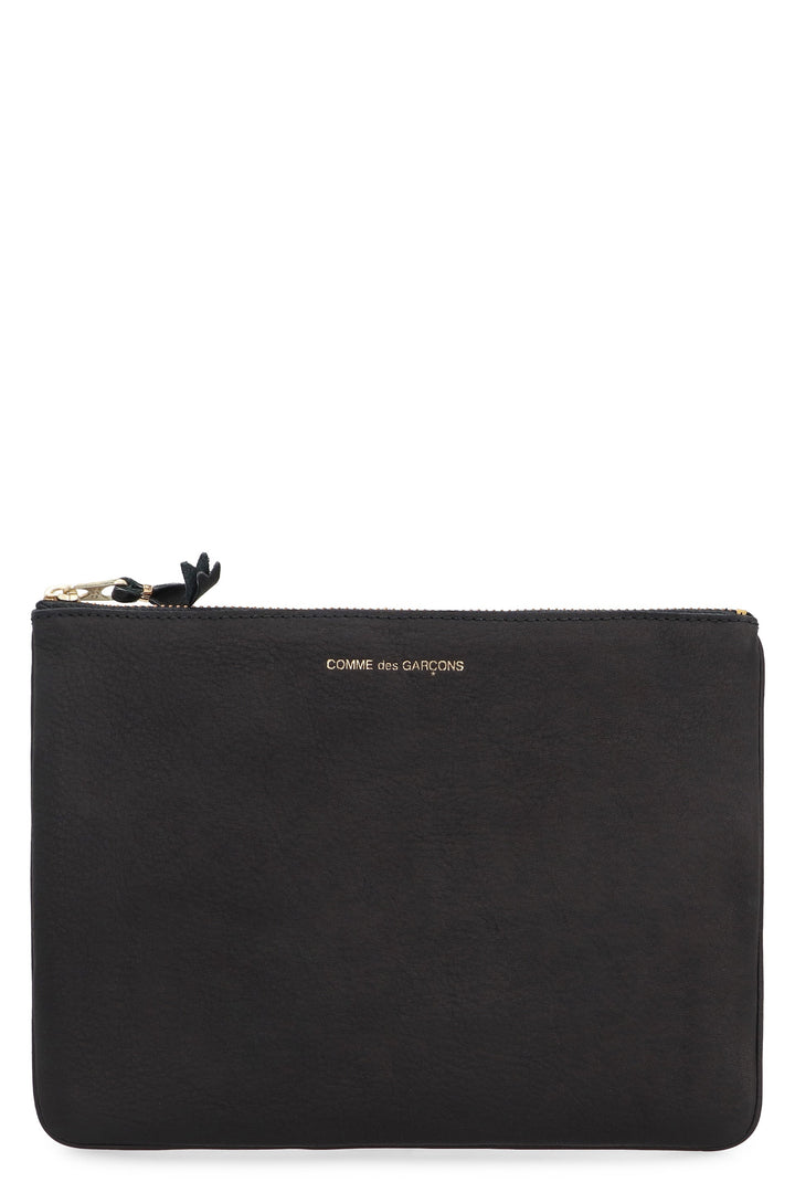 COMME DES GARÇONS WALLET Textured Leather Mini Pouch Handbag
