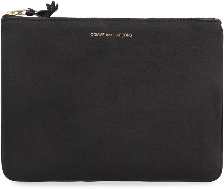 COMME DES GARÇONS WALLET Textured Leather Mini Pouch Handbag