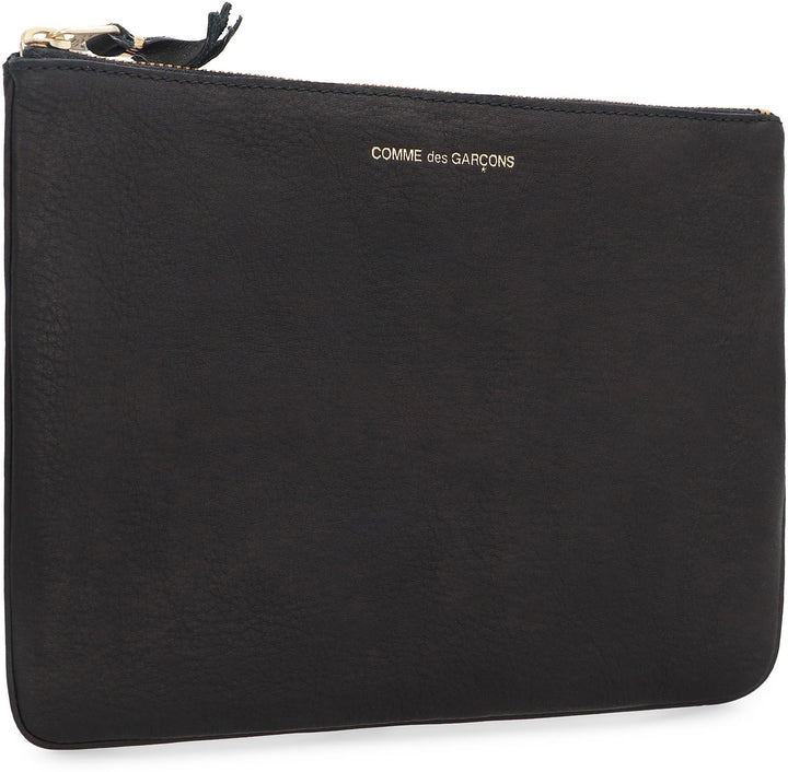 COMME DES GARÇONS WALLET Textured Leather Mini Pouch Handbag