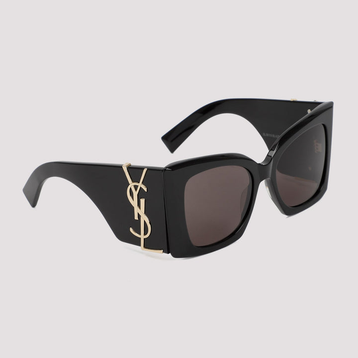 SAINT LAURENT Sleek Acetate Sunglasses with Gold Details