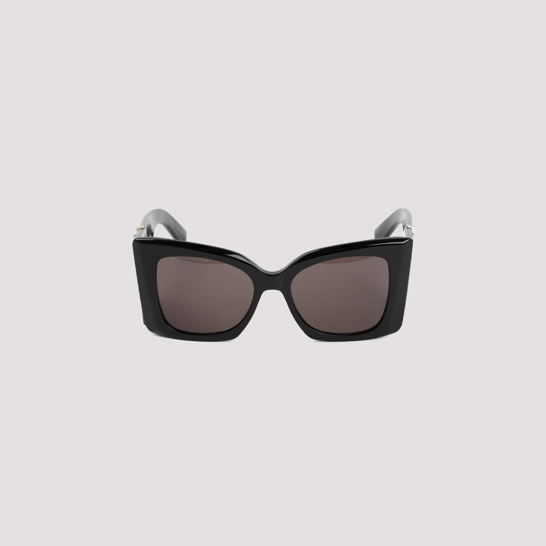 SAINT LAURENT Sleek Acetate Sunglasses with Gold Details