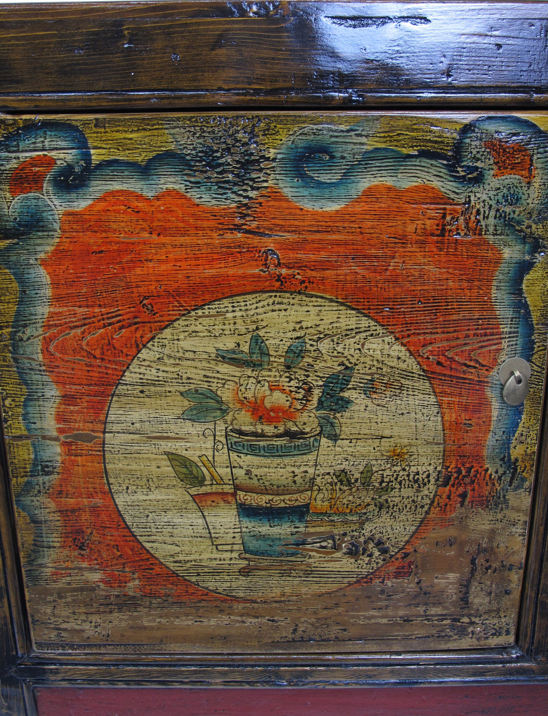 Hand Painted Mongolia Sideboard 1