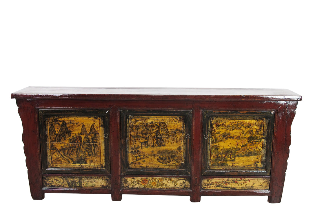 Later 19 Century 95" Long Mongolia Sideboard
