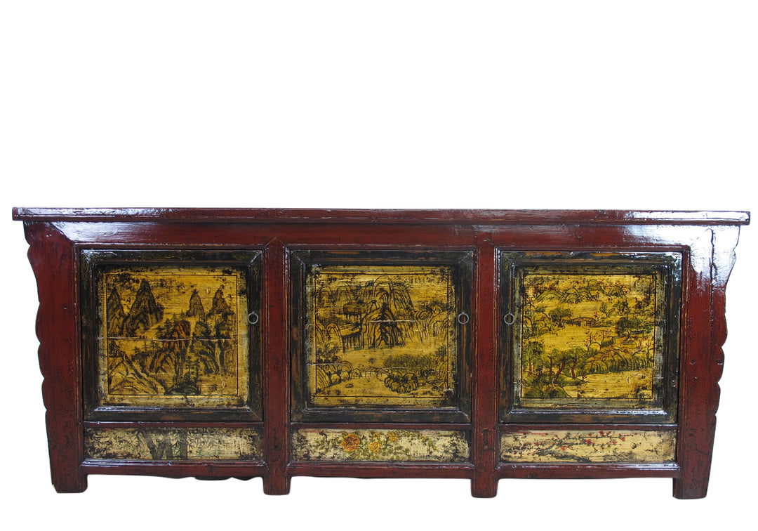 Later 19 Century 95" Long Mongolia Sideboard