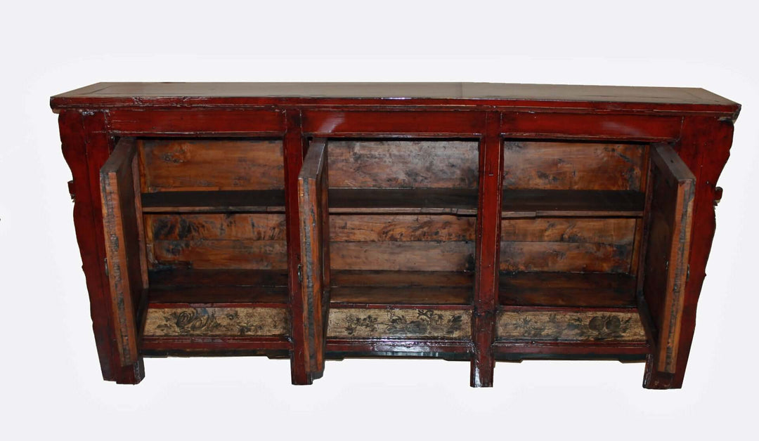 Mongolia Sideboard with Hand Painted Mountains Doors