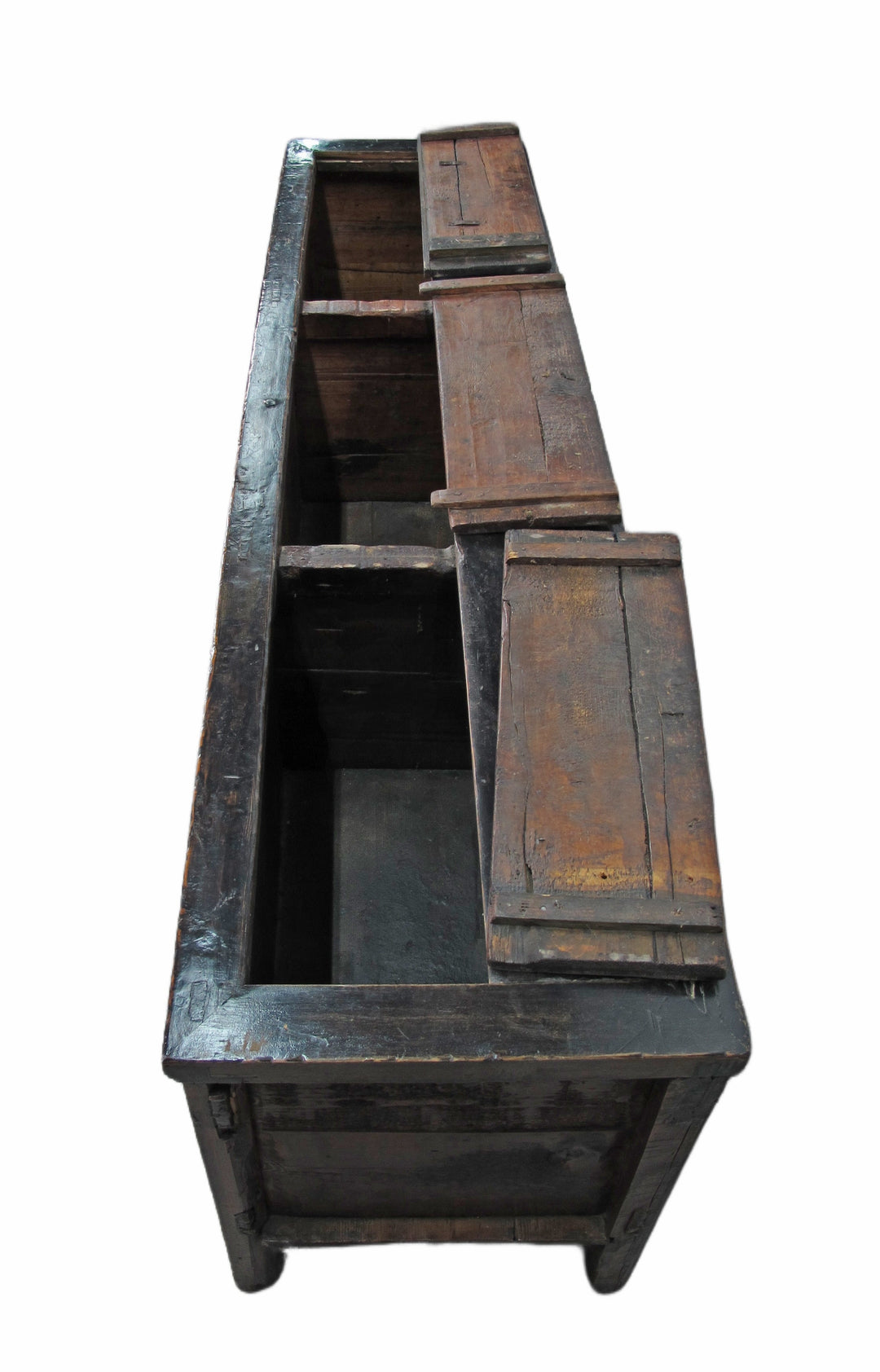 Vintage wooden crate on a white background