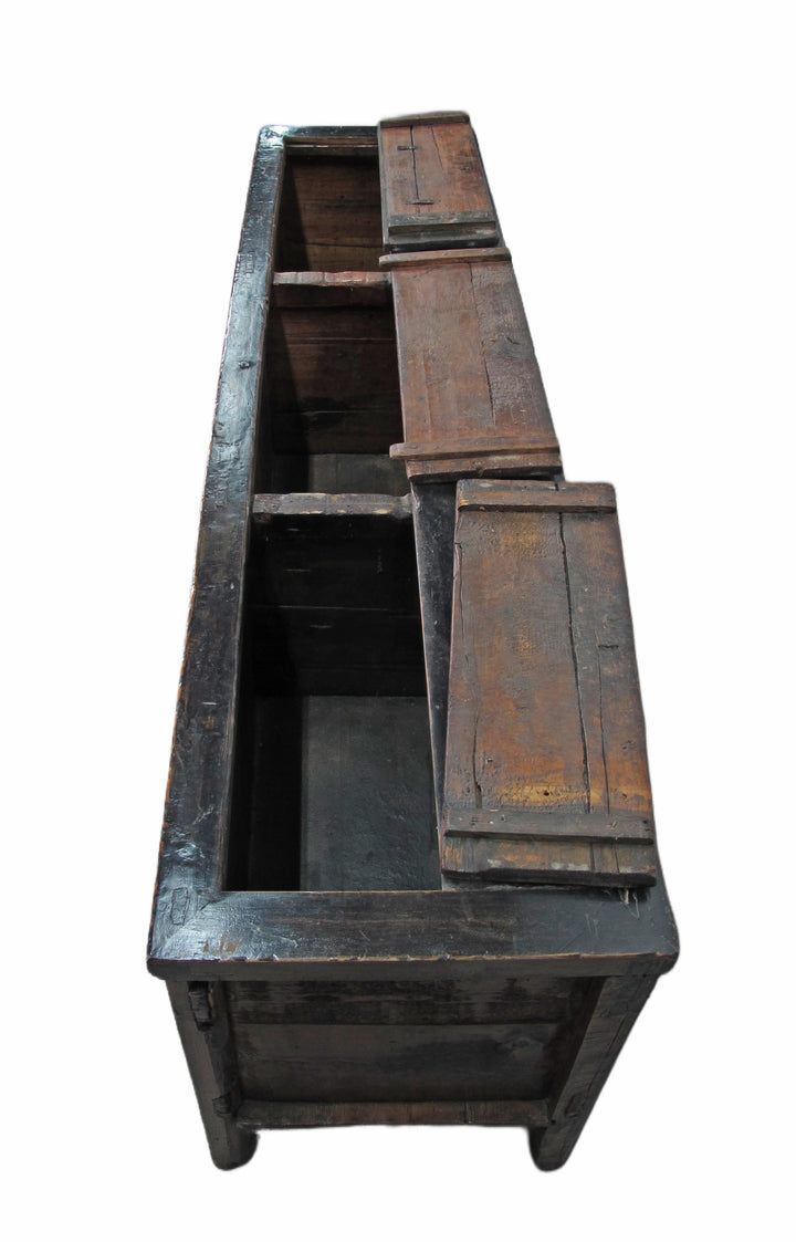 Vintage wooden crate on a white background