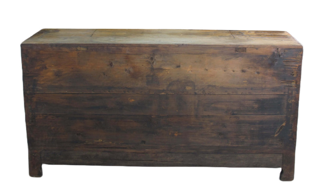 Vintage wooden trunk on a white background