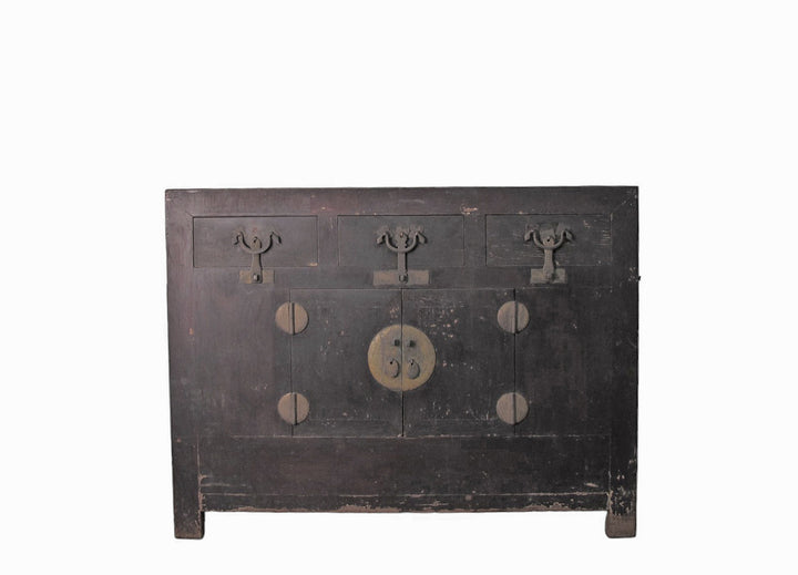 Dark Brown Antique Chinese Sideboard