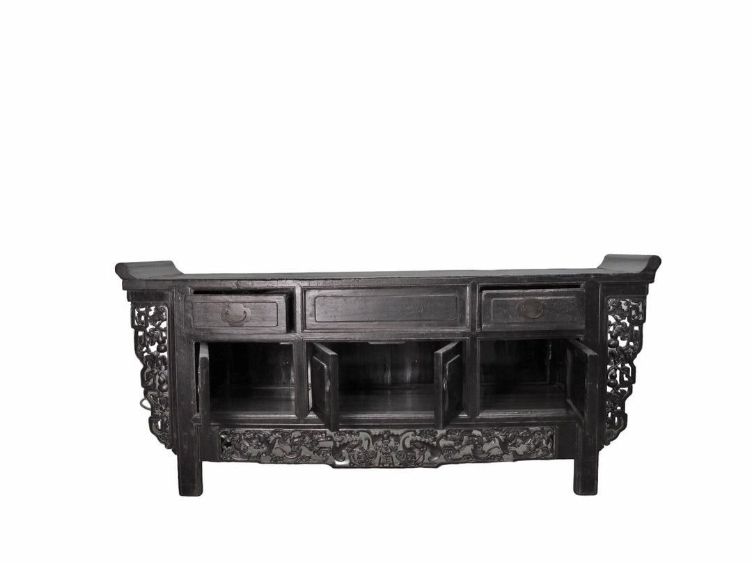 Antique Hand Carved Chinese Sideboard