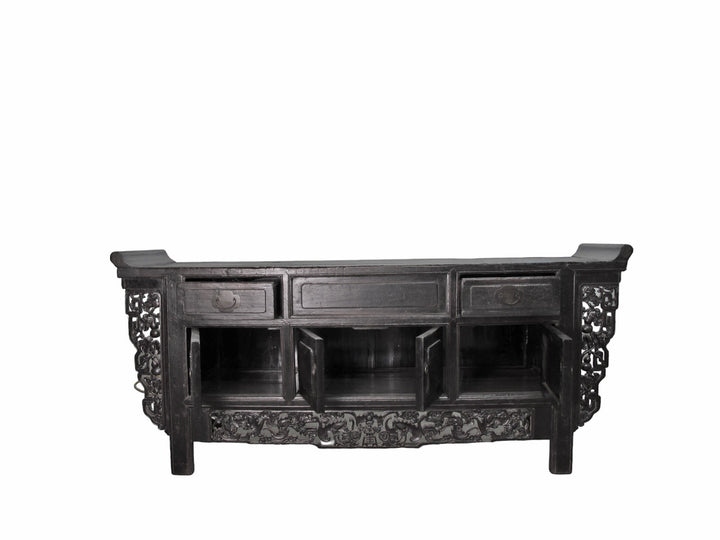 Antique Hand Carved Chinese Sideboard