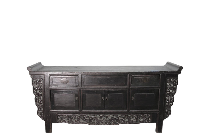 Antique Hand Carved Chinese Sideboard