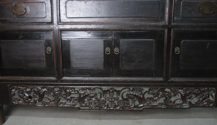 Antique Hand Carved Chinese Sideboard