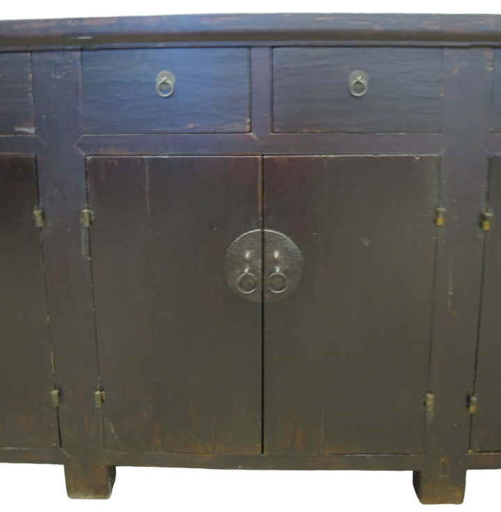 117" Inch Long Antique Chinese Dragon Sideboard