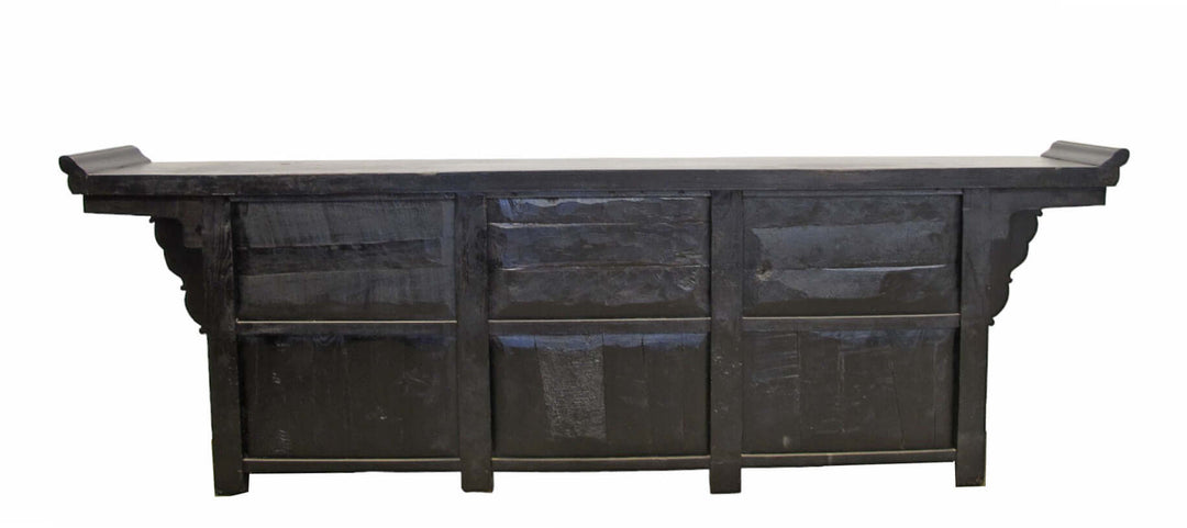117" Inch Long Antique Chinese Dragon Sideboard