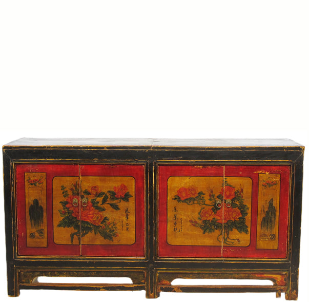 Z-Hand Painted Asian Sideboard