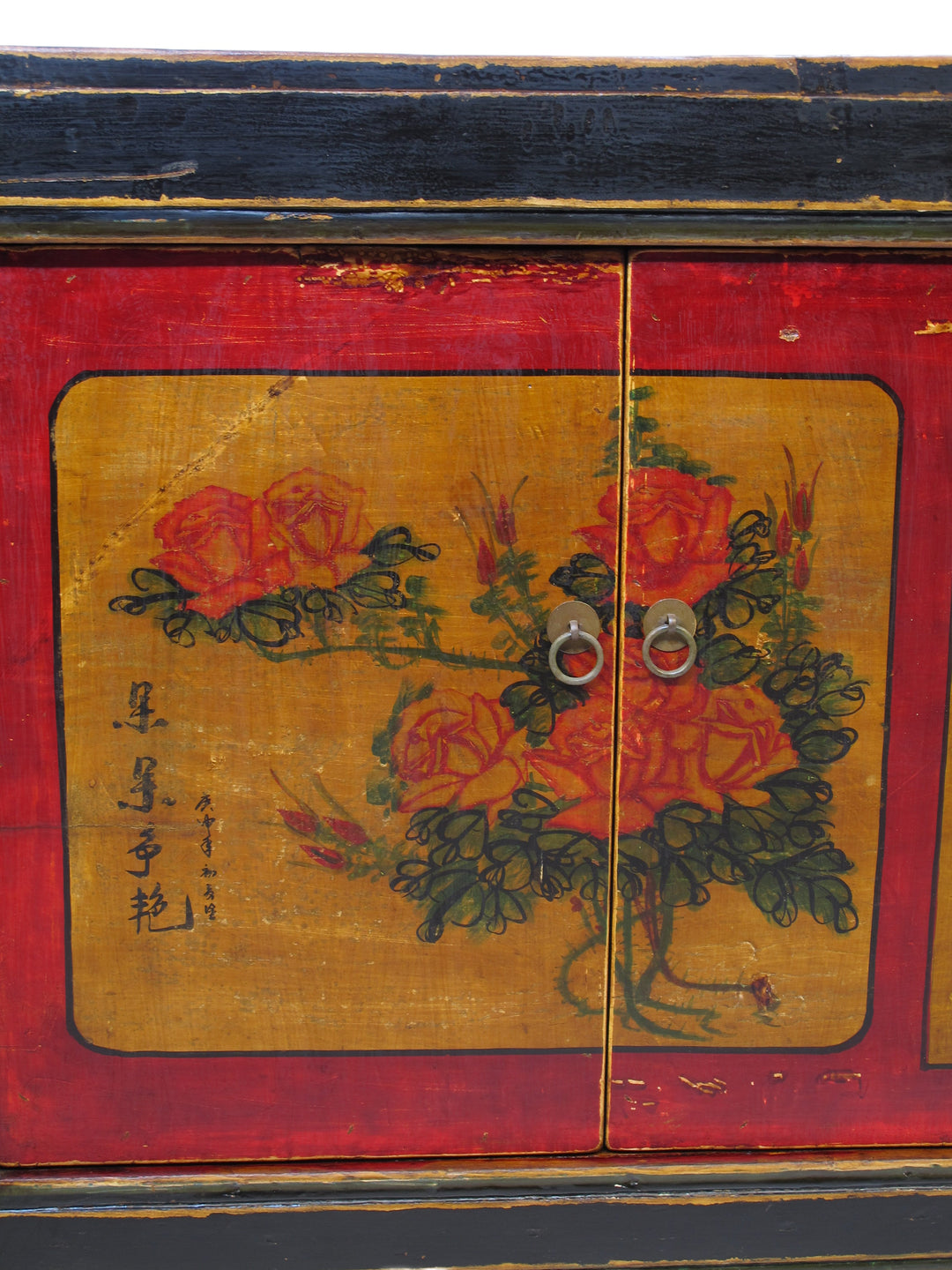 Z-Hand Painted Asian Sideboard
