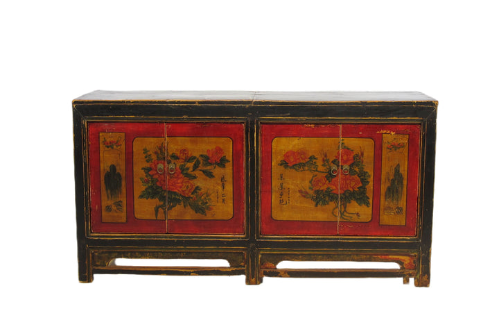 Z-Hand Painted Asian Sideboard