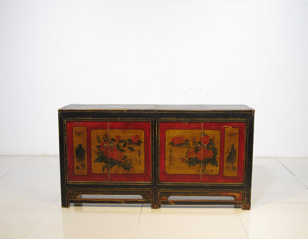 Z-Hand Painted Asian Sideboard