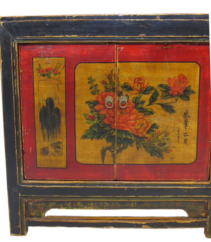 Z-Hand Painted Asian Sideboard