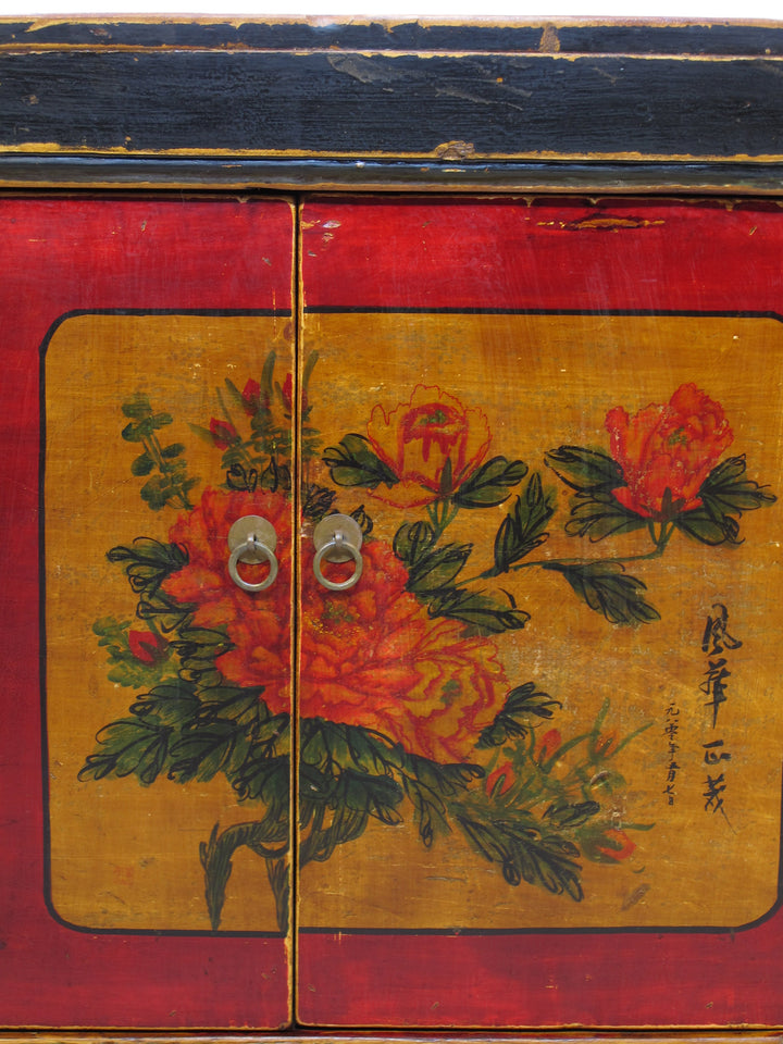 Z-Hand Painted Asian Sideboard